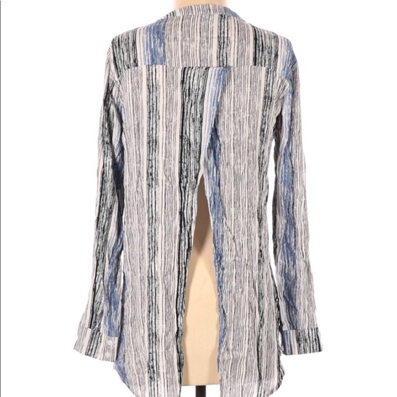 ASTR small open back oversized striped blouse - Picture 3 of 8